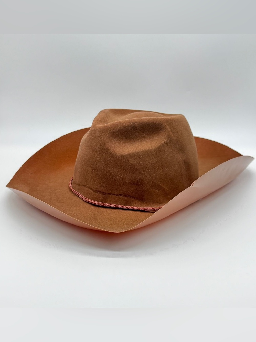 Cowboy Hat Brown Western Felt Rodeo Style with Adjustable Chin Strap New Unisex